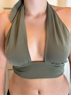 H&M Olive Green Halter Brami
